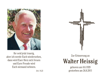 Traueranzeige von Walter Heissig von Pegnitz-Zeitung